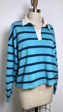 Champion Blue Stripe Cropped Top, XXL