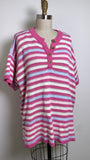 Chic Soul Pink Open Stitch Sweater, 1X