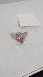 Silver with Pink Stone Ring, 6.5