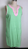 New Draper James x Lands End Green Gingham Dress, M