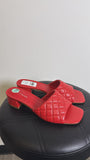 Marc Fisher Red Leather Sandals, 8.5