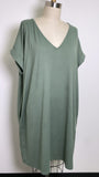 Entro Green Dress, 1XL with Pockets
