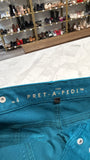 White House Black Market Teal Pret-a-Pedi 25" Inseam Jeans, 4