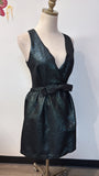 Parker Metallic Blue/Black Dress, XS