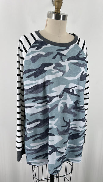 Camo/Stripe  Sweatshirt, 2XL