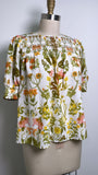 Rose + Olive Floral Top, XS