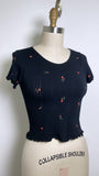 New Anthropologie Black Top, S/M