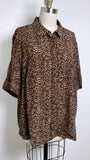 New Talbots Animal Print Top, 2X