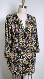 Tahari Black Print Top, 1X