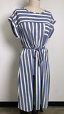 Monteau Blue Stripe Dress, XL