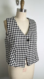 New Talbots Black Houndstooth Vest, 8