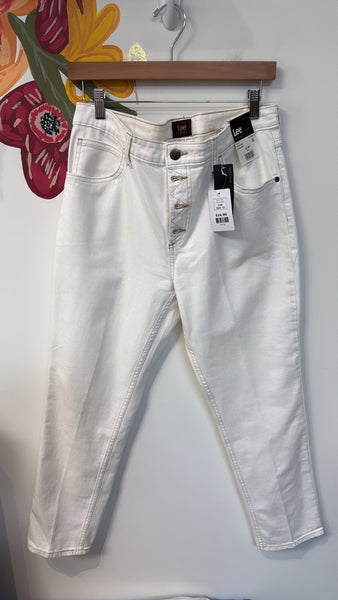 New Lee Ecru Heritage Straight Jeans, 12