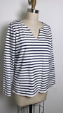 Joules White/Navy Stripe Top, 12