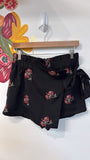 New Endless Rose Black Mini Skort Shorts, M