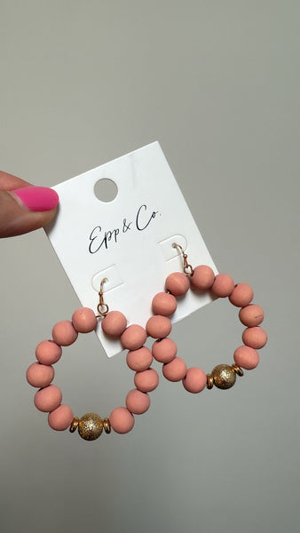 New Epp & Co Pink/Gold Earrings