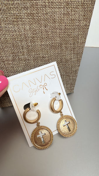 New Canvas Style Gold Earrings