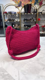 The Sak Pink Crochet Shoulder Bag, 9"x6"