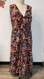 French Connection Black Print Dress, XXL
