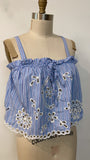 New Maeve Blue Anthropologie Top, XS (retail $108)