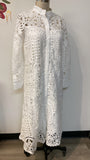White Button Front Dress, S