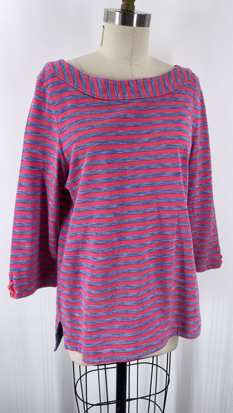 Talbots Pink Stripe Top, L