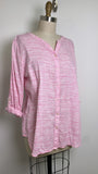 Talbots Pink 100% Cotton Top, XL