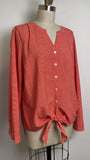 Talbots Red Stripe Top, XL
