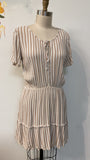 Abercrombie & Fitch Tan Stripe Dress, M
