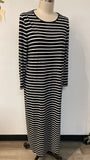Chico's Black Stripe Dress, M