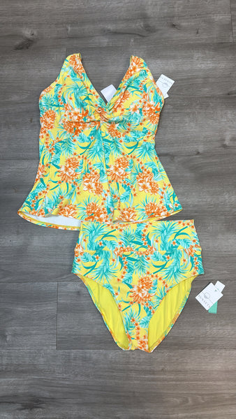 New Sunsets 2pc Golden Tropics Swimsuit, 38D/40C & XL
