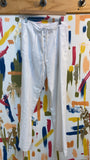 Laundry by Shelli Segal White 32.5" Inseam Linen Pants, 4