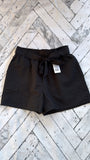 Ophelia Roe Black Belted Shorts, M