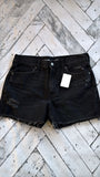 Old Navy Black Denim Slouchy Straight Shorts, 8