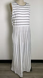 Hount White/Black Stripe Dress, XL