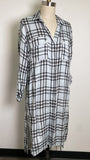 New Jones New York Plaid Button Front Dress, L