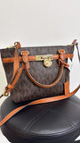 Michael Kors Brown Crossbody Satchel, 13"x9"