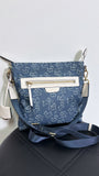 Radley London Blue Scottie Dog Print Crossbody Bag, 8.7"x 1.6"x 9.1"