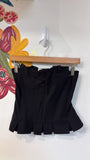 Zara Black Strapless Bustier Top, XS