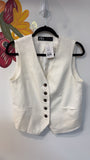 Zara White/Ivory Vest, XS