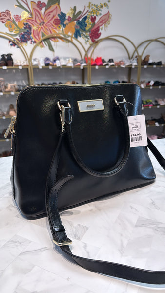 DKNY Black Crossbody Bag, 15"x10"