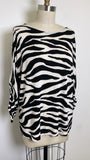 Chico's Travelers Zebra Print Top, L