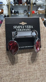 New Simply Vera Burgundy Stone Drop Earrings