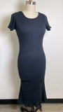 Good American Black Rib Knit Dress, 1 (small)
