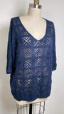 New Dokotoo Blue Open Stitch Sweater, 2XL