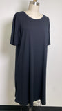 Dip Black Rib Knit Dress, XL