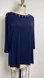 Chico's Blue Travelers Top, L
