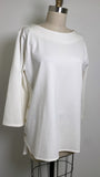 New Chico's Ecru Ponte Top, L