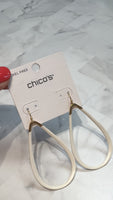 New Chico's White/Gold Earrings
