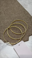 Ben Amun Gold Bangle Bracelets, Set of 3