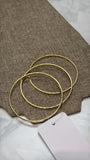 Ben Amun Gold Bangle Bracelets, Set of 3